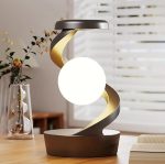 LED Desk Lamp with 360° Rotating Levitation – 10 Inches Spiral Design