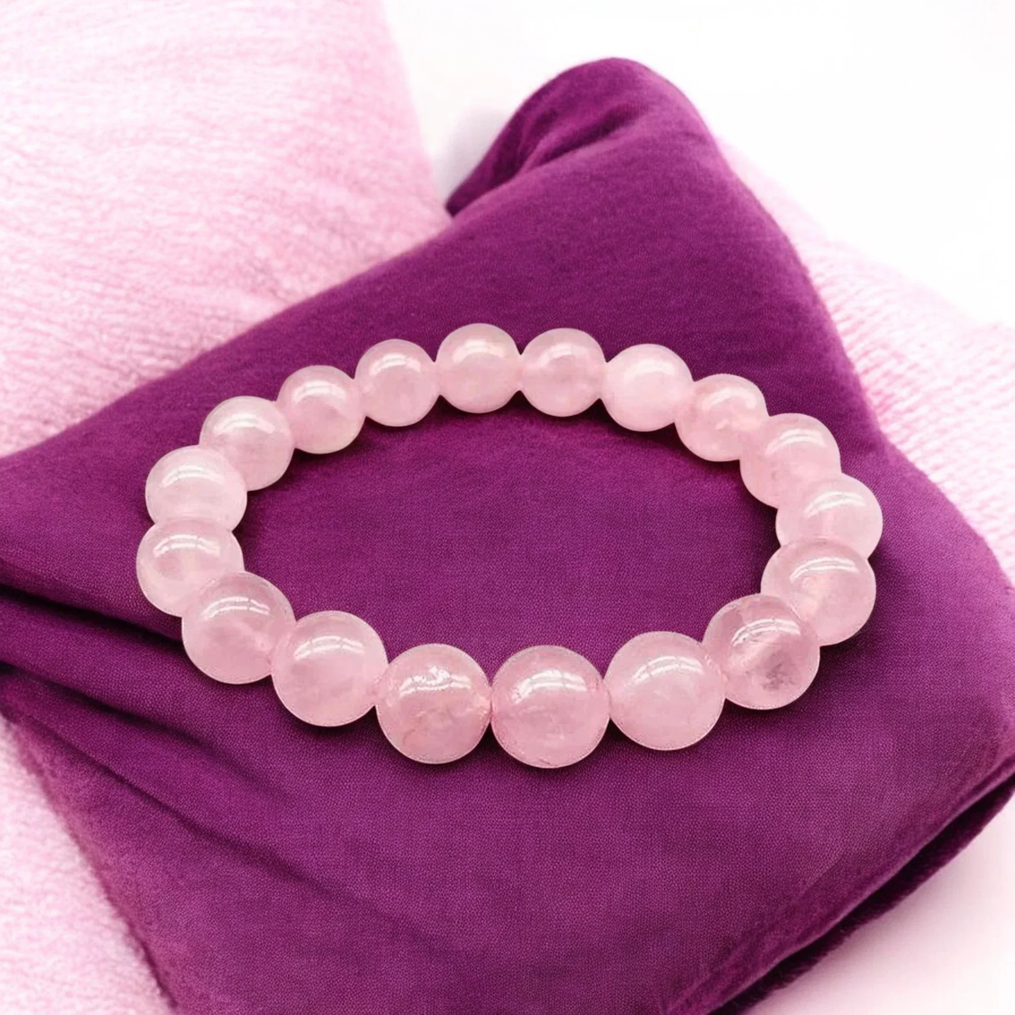 RoseQuartzBracelet_1 Rose Quartz Bracelet - Image 1