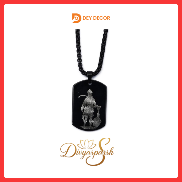 Hanuman Chalisa Pendant Locket (Black)