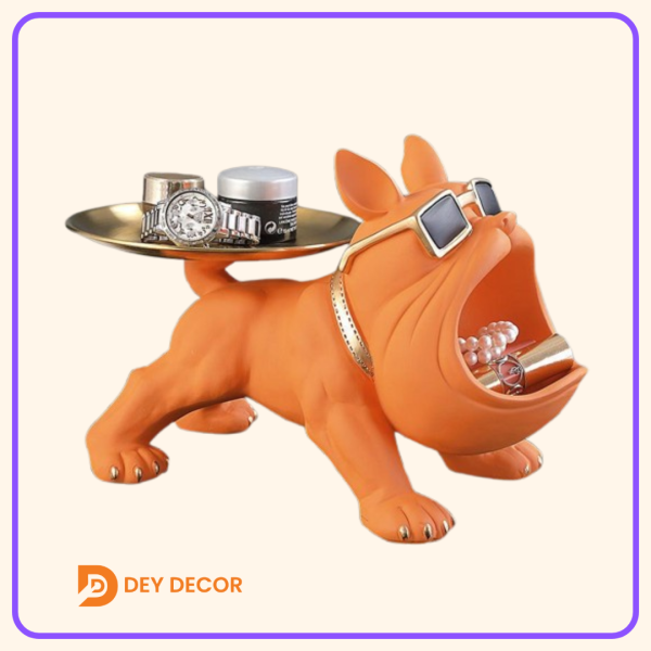 Bulldog Storage Butler Sculpture