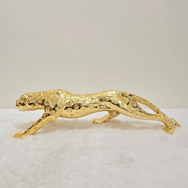 Galloping Golden Jaguar (Electroplated) – 12 inches FIRST TIME IN INDIA EVER, EXLCUSIVELY BY  -  DEY DECOR