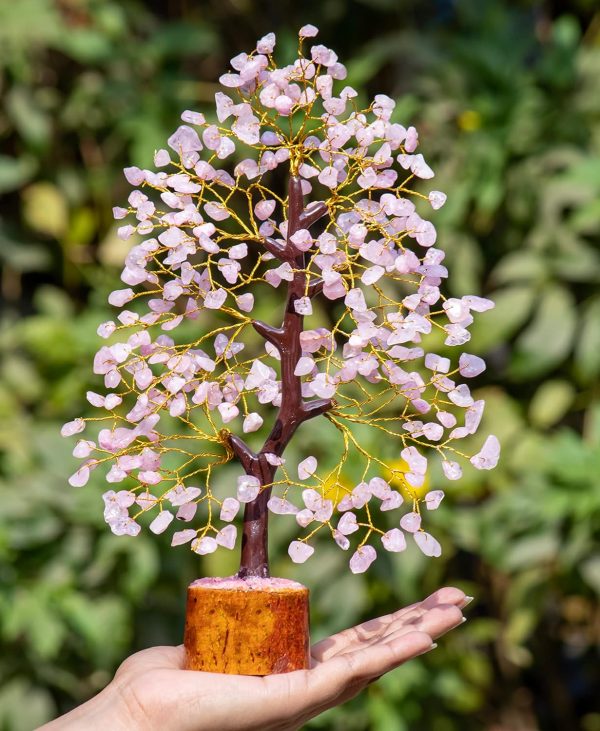Rose Quartz Crystal Tree – 300 Beads  (Love, Peace & Positive Energy ka Powerful Symbol)